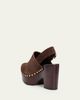 Chloe 80mm Jeannette Suede Platform Clogs - 2