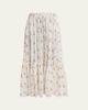 Chloe Blooms Print Silk Maxi Skirt - 1