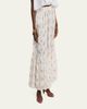 Chloe Blooms Print Silk Maxi Skirt - 4
