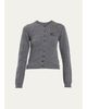Chloe Check Logo Wool Crewneck Cardigan - 1