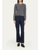 Chloe Check Logo Wool Crewneck Cardigan - 2