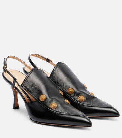 Chloe ChloÃ© Agnes embellished leather slingback pumps