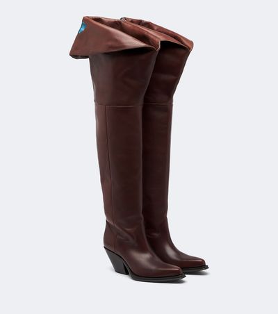 Chloe Chloé Azelan floral leather over-the-knee boots