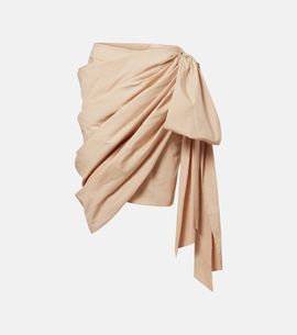 Chloe ChloÃ© Bow-detail cotton poplin midi skirt
