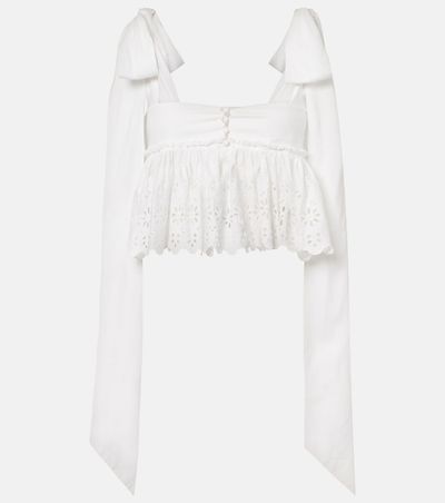 Chloe Chloé Broderie anglaise cotton top