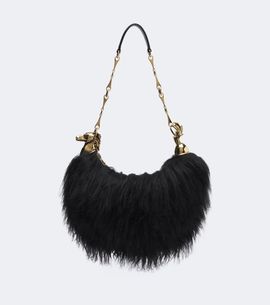 Chloe Chloé Chain Horse Large shearling shoulder bag