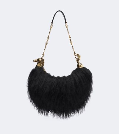 Chloe Chloé Chain Horse Large shearling shoulder bag
