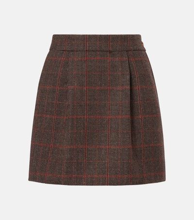 Chloe ChloÃ© Checked virgin wool miniskirt