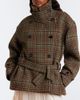 Chloe Chloé Checked wool and cotton-blend peacoat - 2