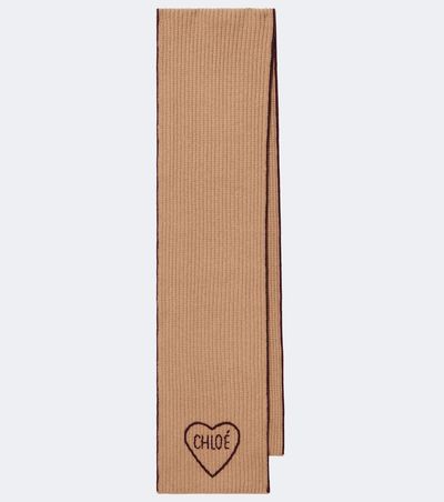 Chloe Chloé Chloé Encœur wool and cashmere scarf