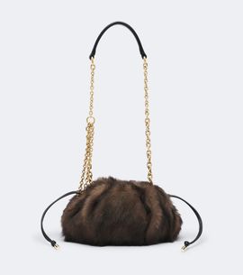 Chloe Chloé Chloé Plissé shearling shoulder bag