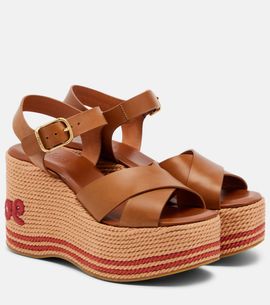 Chloe ChloÃ© ChloÃ© Sand leather wedge sandals