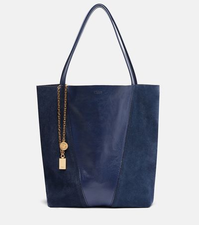 Chloe Chloé Chloé Spin leather and suede tote bag