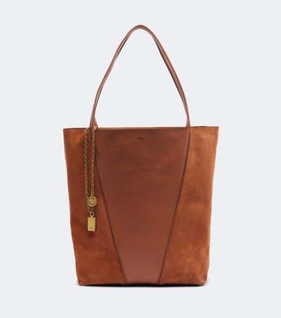 Chloe Chloé Chloé Spin Medium leather and suede tote bag