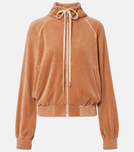 Chloe ChloÃ© Cotton-blend velour zip-up sweatshirt