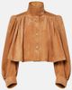 Chloe Chloé Cropped gathered suede jacket - 1