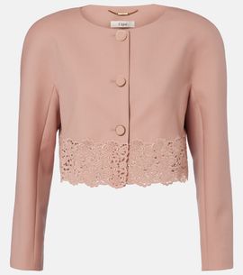 Chloe ChloÃ© Cropped virgin wool gabardine jacket