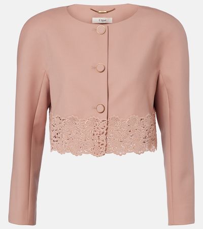 Chloe ChloÃ© Cropped virgin wool gabardine jacket