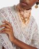 Chloe ChloÃ© Embellished lace-trimmed silk jacquard scarf - 2