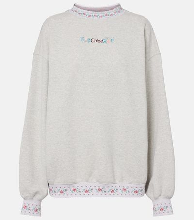 Chloe ChloÃ© Embroidered cotton jersey sweatshirt