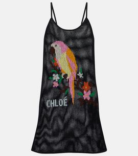 Chloe Chloé Embroidered cotton minidress