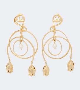 Chloe Chloé Floral faux-pearl drop earrings