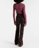 Chloe ChloÃ© Floral high-rise velvet straight pants - 3