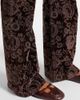 Chloe ChloÃ© Floral high-rise velvet straight pants - 5