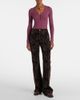 Chloe ChloÃ© Floral high-rise velvet straight pants - 7
