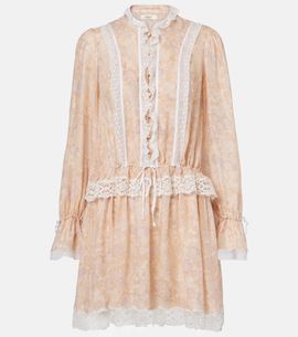 Chloe Chloé Floral silk charmeuse minidress