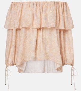 Chloe ChloÃ© Floral silk charmeuse top