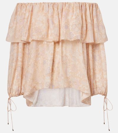 Chloe ChloÃ© Floral silk charmeuse top