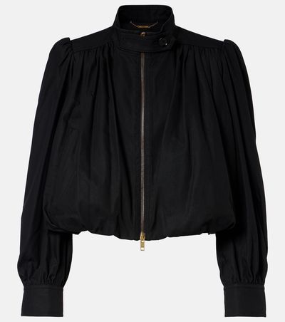 Chloe Chloé Gathered cotton canvas jacket