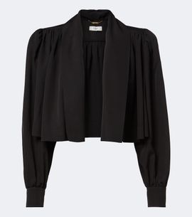 Chloe ChloÃ© Gathered cropped faille jacket