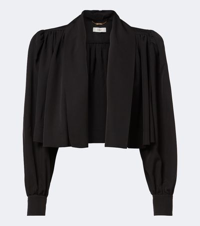 Chloe ChloÃ© Gathered cropped faille jacket
