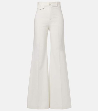 Chloe ChloÃ© High-rise cotton canvas flared pants