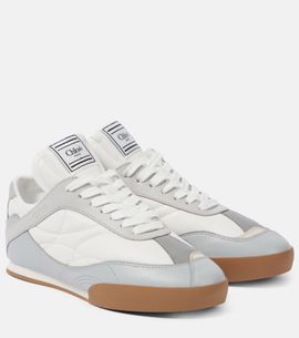 Chloe Chloé Kick suede-trimmed sneakers