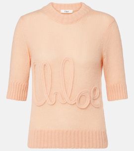 Chloe Chloé Logo alpaca and silk sweater