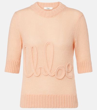 Chloe Chloé Logo alpaca and silk sweater
