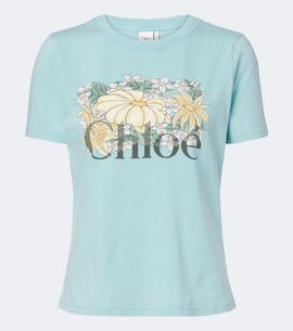 Chloe Chloé Logo printed cotton jersey T-shirt