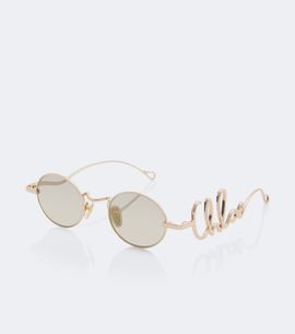 Chloe Chloé Logo round sunglasses