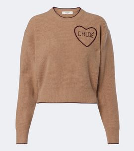 Chloe Chloé Logo wool and cashmere sweater