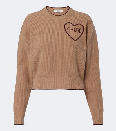 Chloe Chloé Logo wool and cashmere sweater