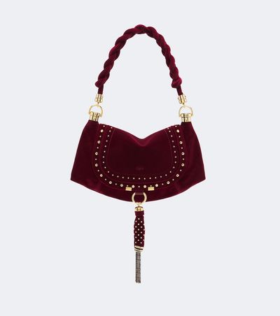 Chloe Chloé Marcie Foulard Small velvet shoulder bag