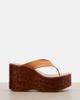 Chloe Chloé Maxime leather wedge thong sandals - 5