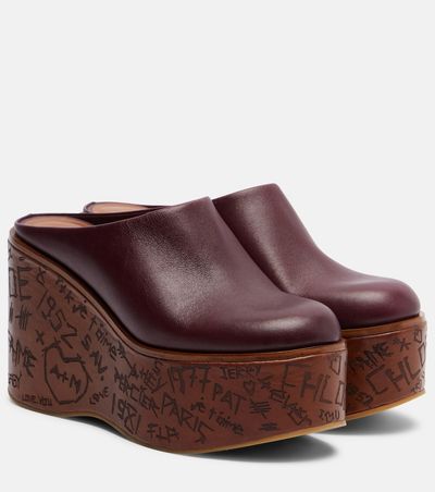 Chloe Chloé Maxime leather wedges