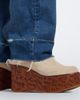 Chloe Chloé Maxime shearling-trimmed suede platform mules - 3