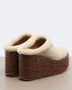 Chloe Chloé Maxime shearling-trimmed suede platform mules - 4