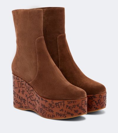 Chloe Chloé Maxime suede mid-calf boots