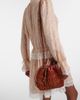 Chloe ChloÃ© Mini leather-trimmed raffia bucket bag - 7
